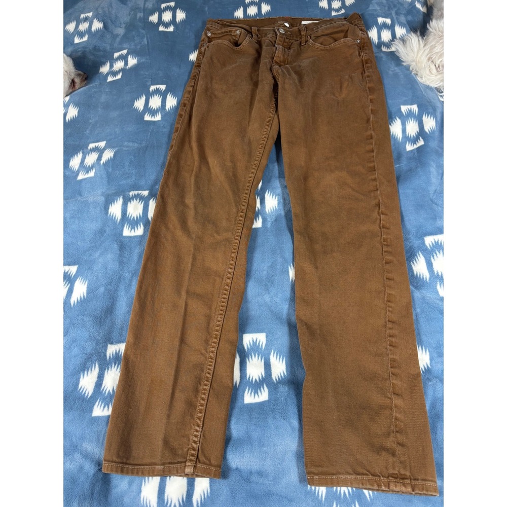 Noend Denim Mens Slim Fit Jeans Oak Brown Made in USA MS1034IOAK32 Size 32